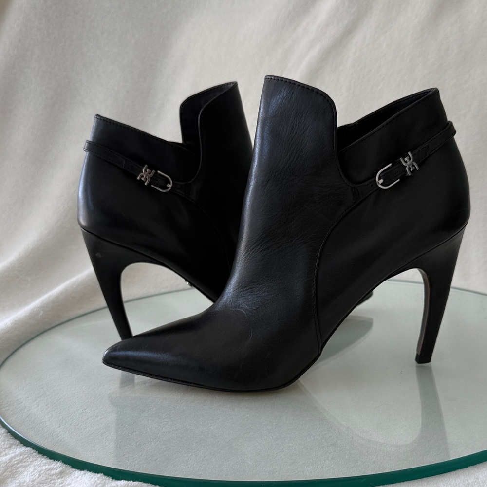 Sam Edelman Black Leather Heeled Boots